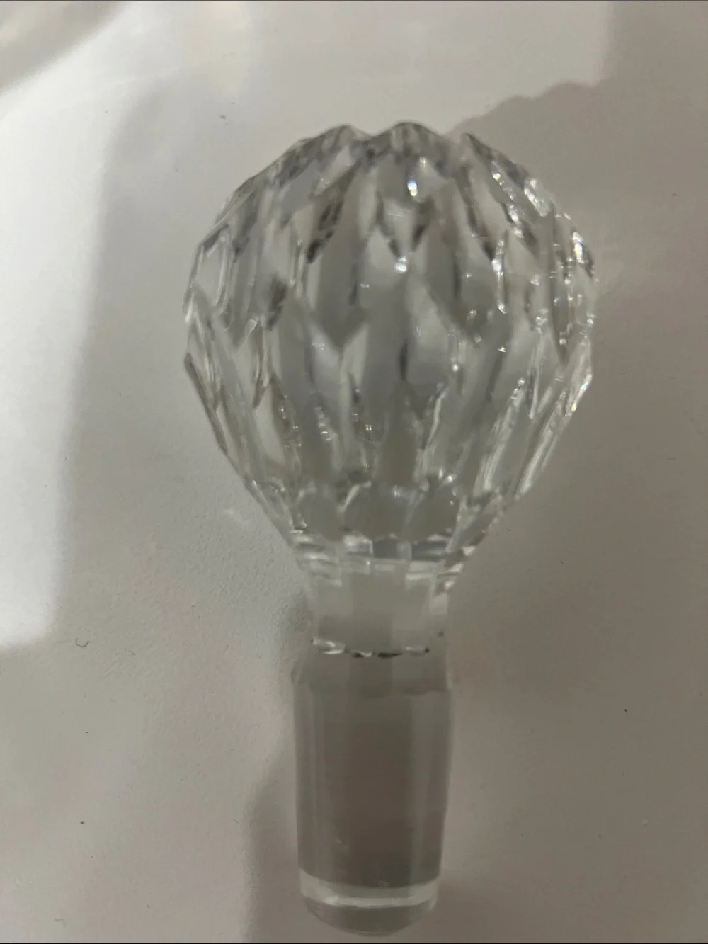 Cut Crystal Decanter - Clear Glass Home Accent